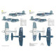 Techmod 72018 1/72 Vought F4u-1a Corsair Us Fighter Bomber 1944 Wet Decal Wwii