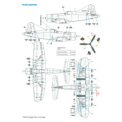 Techmod 72018 1/72 Vought F4u-1a Corsair Us Fighter Bomber 1944 Wet Decal Wwii