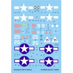 Techmod 72020 1/72 Grumman F6f-5 Hellcat 1944 Aircraft Wet Decal Wwii