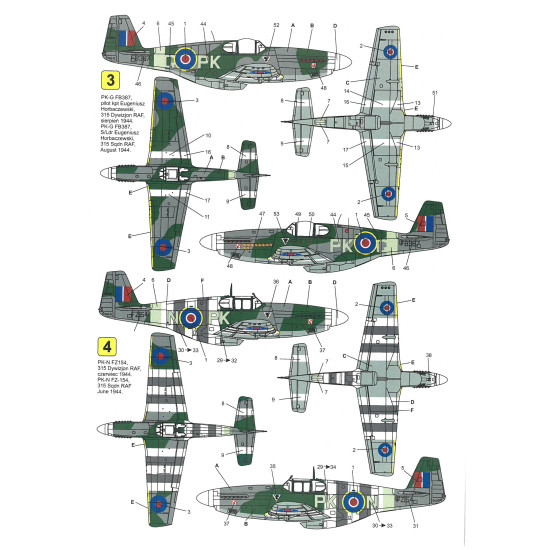 Techmod 72021 1/72 North American P-51 Mustang Iii 1944 Aircraft Wet Decal Wwii