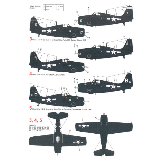 Techmod 72032 1/72 General Motors Fm-2 Wildcat Us Figher Aircraft Wet Decal Wwii