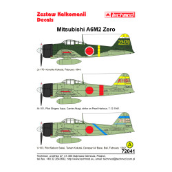 Techmod 72041 1/72 Mitsubishi A6m2 Zero Japan Figher 1941-42 Aircraft Wet Decal