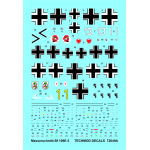 Techmod 72049 1/72 Messerschmitt Bf 109e-3 1939-1940 Aircraft Wet Decal Wwii