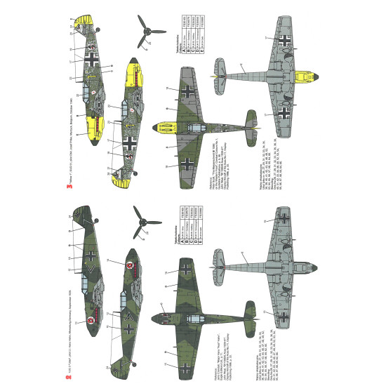 Techmod 72049 1/72 Messerschmitt Bf 109e-3 1939-1940 Aircraft Wet Decal Wwii