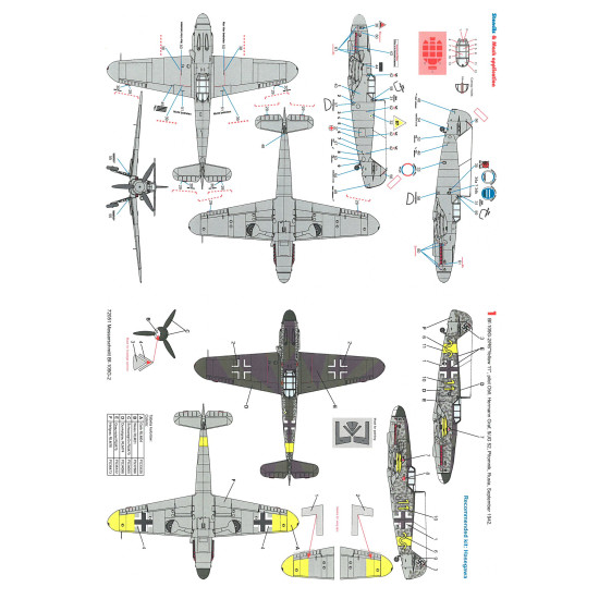 Techmod 72051 1/72 Messerschmitt Bf 109g-2 German Fighter Aircraft Wet Decal Ww2