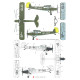 Techmod 72053 1/72 Fieseler Fi-156c Storch 1940 Aircraft Wet Decal Post-wwii W/Mask