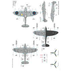 Techmod 72062 1/72 Supermarine Spitfire Mk I-xvi Stencils Aircraft Wet Decal