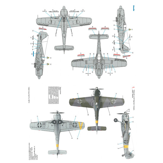 Techmod 72065 1/72 Focke Wulf Fw-190f-8 Hungary 1944-45 Aircraft Wet Decal Wwii