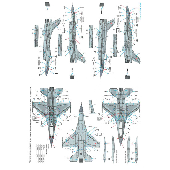 Techmod 72067 1/72 F-16 C/D Block 52 Alaska Polish 2011-2012 Aircraft Wet Decal