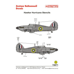 Techmod 72071 1/72 Hawker Hurricane Stencils British Fighter Aircraft Wet Decal