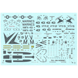 Techmod 72076 1/72 Mcdonnell Douglas F/A-18a Hornet Us Fighter Wet Decal