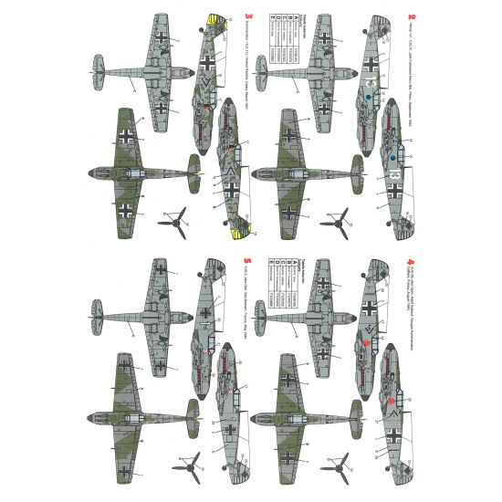 Techmod 72077 1/72 Messerschmitt Bf 109e-3 1940-1941 Aircraft Wet Decal Wwii