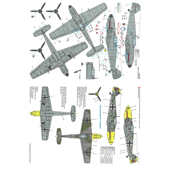 Techmod 72078 1/72 Messerschmitt Bf 109e-3 German Fighter 1940-41 Wet Decal Wwii