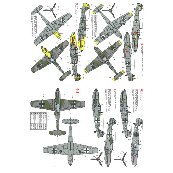 Techmod 72078 1/72 Messerschmitt Bf 109e-3 German Fighter 1940-41 Wet Decal Wwii