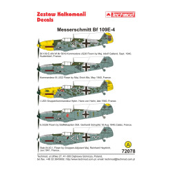 Techmod 72078 1/72 Messerschmitt Bf 109e-3 German Fighter 1940-41 Wet Decal Wwii