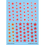 Techmod 72102 1/72 Soviet Red Stars W/Outline For Aircraft Wet Decal Wwii