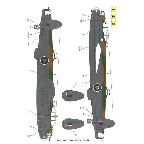 Techmod 72106 1/72 Avro Lancaster B Mk. I/Iii 1944-45 Polish Aircraft Wet Decal