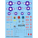 Techmod 72109 1/72 Republic P-47 D/M Thunderbolt 1945 Us Aircraft Wet Decal Wwii