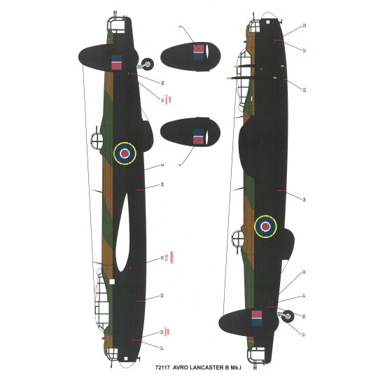 Techmod 72117 1/72 Avro Lancaster B Mk.i 1944-45 Polish Aircraft Wet Decal Wwii