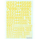 Techmod 72118 1/72 U.s. Serials And Code Numbers Yellow Aircraft Wet Decal