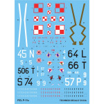 Techmod 72123 1/72 Pzl P-11c Polish Fighter Aircraft Wet Decal Wwii