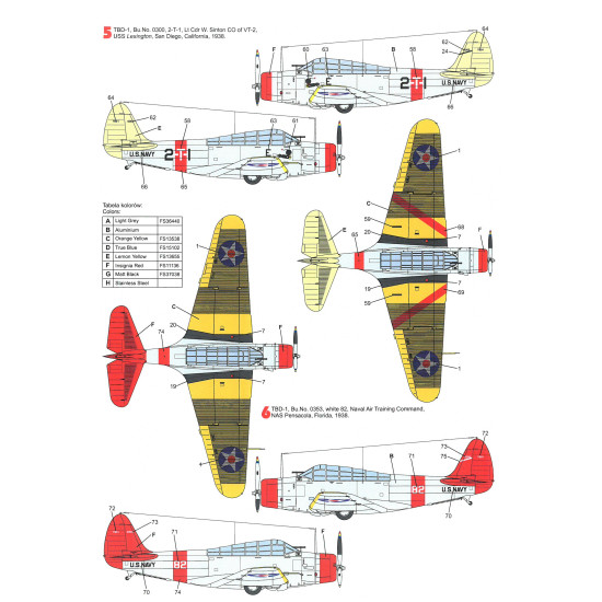 Techmod 72134 1/72 Douglas Tbd-1 Devastator Us Torpedo Bomber Wet Decal W/Masks