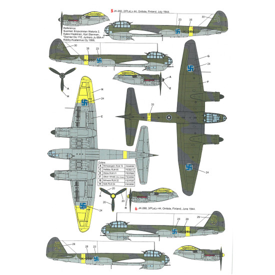 Techmod 72139 1/72 Junkers Ju-88a-4 1942-1944 Finland Sicily Aircraft Wet Decal