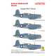 Techmod 72161 1/72 Vought Corsair F4u-1 Birdcage Us Bomber Wet Decal 1943