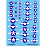 Techmod 72413 1/72 Us Aircraft Insignia Wet Decal July 1943 - January 1947 Set 4