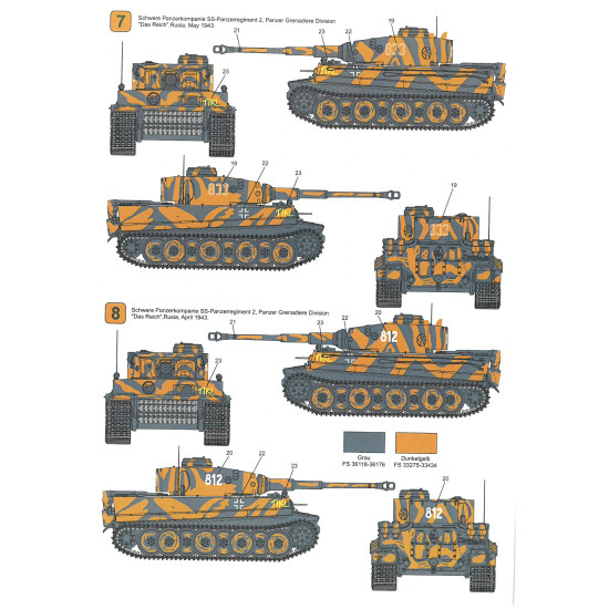 Techmod 72808 1/72 Pz Kpfw Vi Tiger Ausf E Tank Early Production Wet Decal 1943