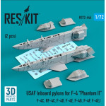 Reskit Rs72-0446 1/72 Usaf Inboard Pylons For F4 Phantom 2 Pcs F4c Rf4c F4d F4e F4g F4f F4ej 3d Printing