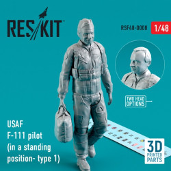 Reskit Rsf48-0008 1/48 Usaf F111 Pilot In A Standing Position Type 1 3d Printing