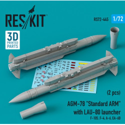 Reskit Rs72-0445 1/72 Agm78 Standard Arm With Lau80 Launcher 2 Pcs F105 F4 A6 Ea 6b