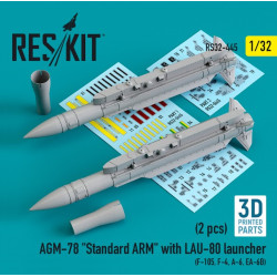 Reskit Rs32-0445 1/32 Agm78 Standard Arm With Lau 80 Launcher 2 Pcs F105 F4 A6 Ea 6b 3d Printing