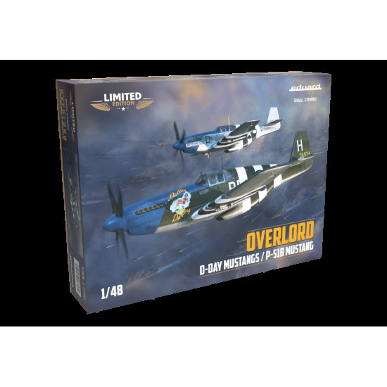 Eduard 11181 1/48 OVERLORD: D-DAY MUSTANGS / P-51B MUSTANG DUAL COMBO Plastic for Aircraft Limited edition