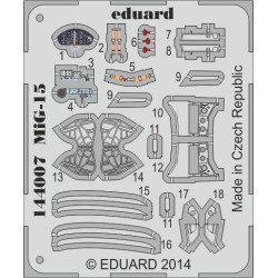 Eduard 144007 1/144 MiG-15 Photo-Etched for Aircraft Photo etched set