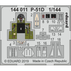 Eduard 144011 1/144 P-51D Photo-Etched for Aircraft Photo etched set