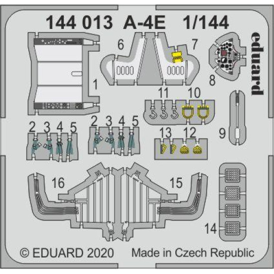 Eduard 144013 1/144 A-4E Photo-Etched for Aircraft Photo etched set