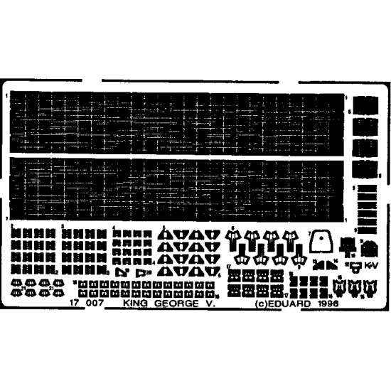 Eduard 17007 1/700 HMS King George V. 1/700 Photo-Etched for Ships Photo etched set