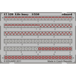 Eduard 17520 1/350 Life buoy 0 Photo-Etched for Ships Photo etched set