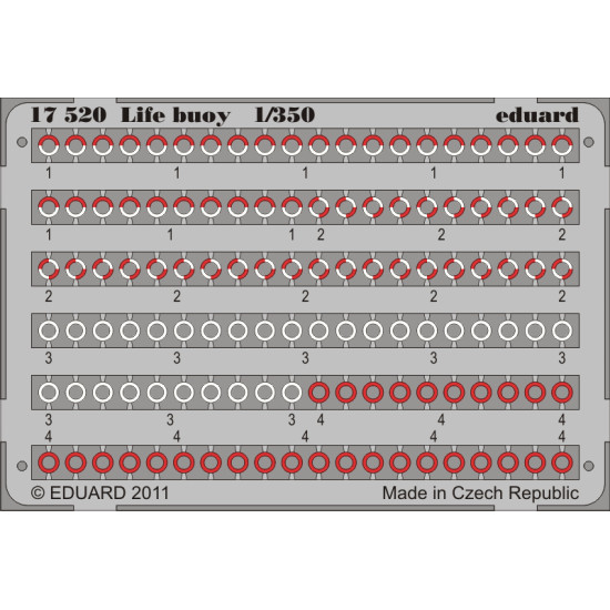 Eduard 17520 1/350 Life buoy 0 Photo-Etched for Ships Photo etched set