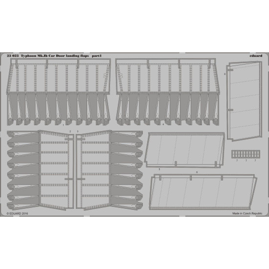 Eduard 23023 1/24 Typhoon Mk.Ib Car Door landing flaps AIRFIXA19003 Photo-Etched for Aircraft Photo etched set