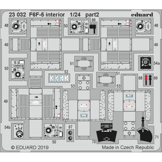 Eduard 23032 1/24 F6F-5 interior Photo-Etched for Aircraft Photo etched set