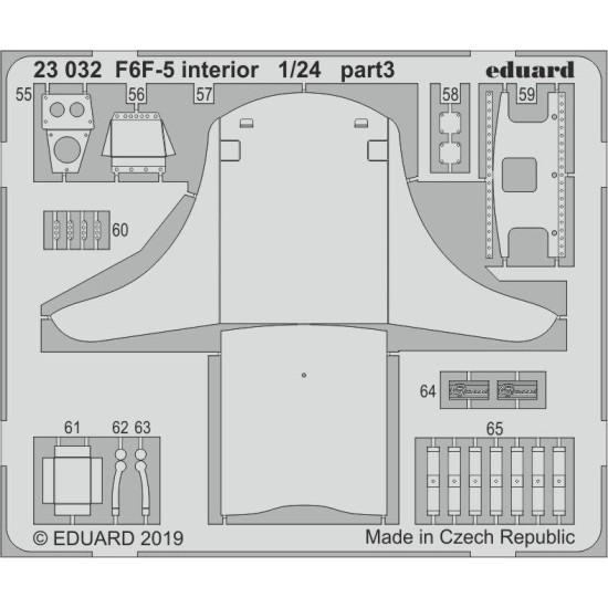 Eduard 23032 1/24 F6F-5 interior Photo-Etched for Aircraft Photo etched set