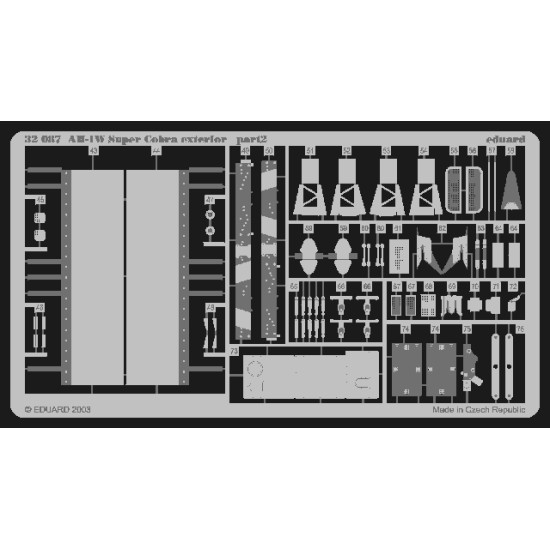 Eduard 32087 1/35 AH-1W exterior Photo-Etched for Aircraft Photo etched set