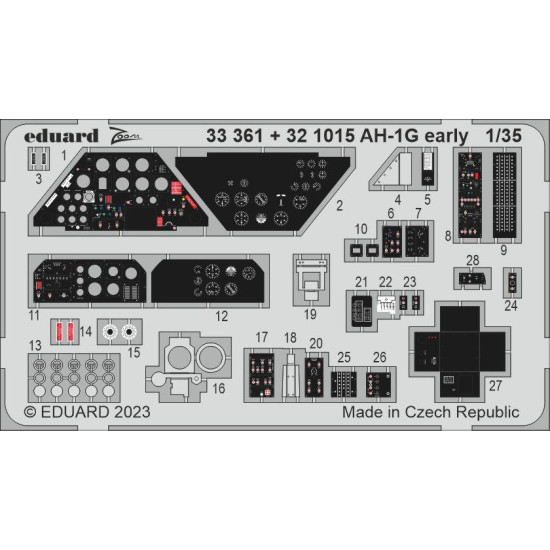 Eduard 321015 1/35 AH-1G early Photo-Etched for Aircraft Photo etched set