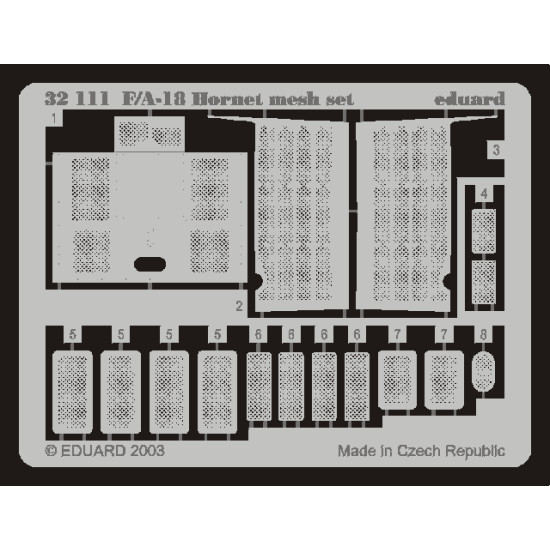 Eduard 32111 1/32 F-18 mesh set Photo-Etched for Aircraft Photo etched set