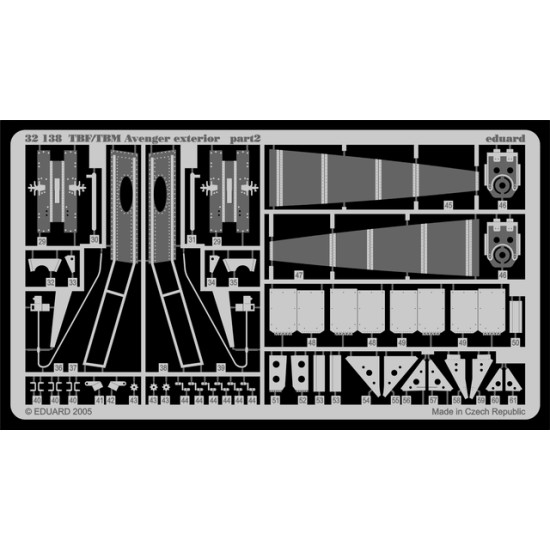 Eduard 32138 1/32 TBF/TBM exterior Photo-Etched for Aircraft Photo etched set