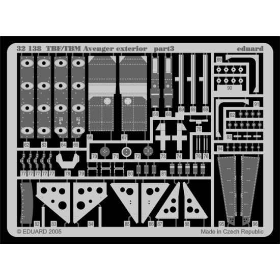 Eduard 32138 1/32 TBF/TBM exterior Photo-Etched for Aircraft Photo etched set