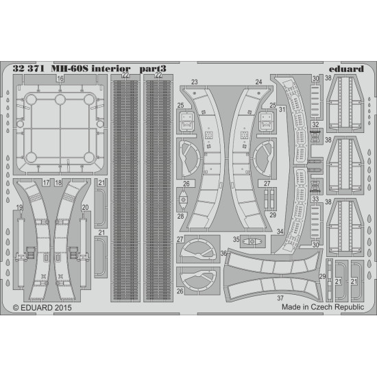 Eduard 32371 1/35 MH-60S interior Photo-Etched for Aircraft Photo etched set